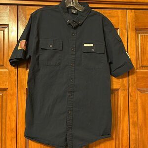Grunt Style Tactical Short Sleeve Shirt, Navy Blue, Pre-owned, Size Large